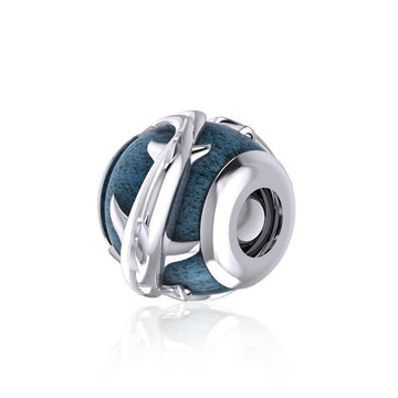 Be fierce and intense ~ Sterling Silver Jewelry Hammerhead Shark Bead with Enamel TBD343 - Jewelry